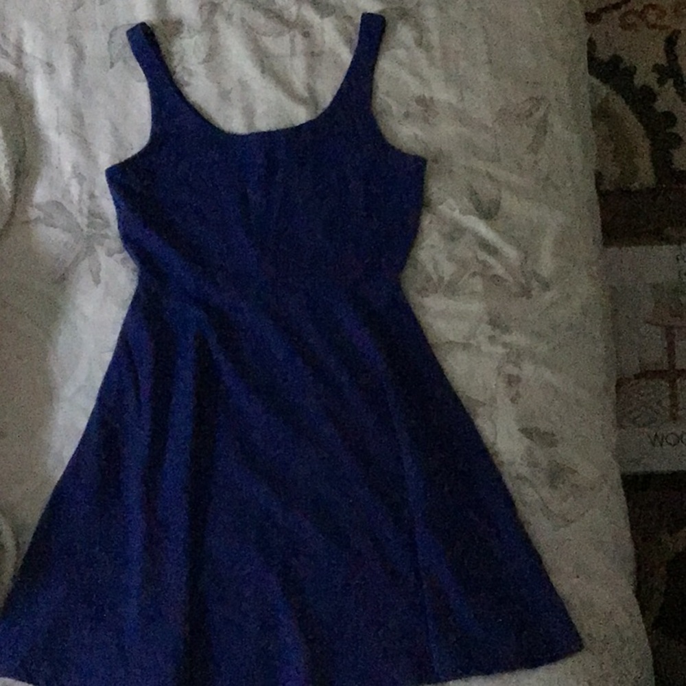 Express blue a line dress